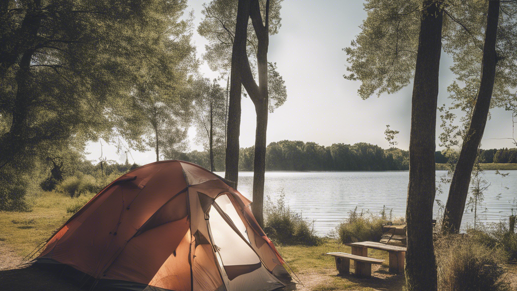 Illustration détaillée sur Découvrez le camping à Sainte Eulalie en Born : Nature et détente au bord du lac